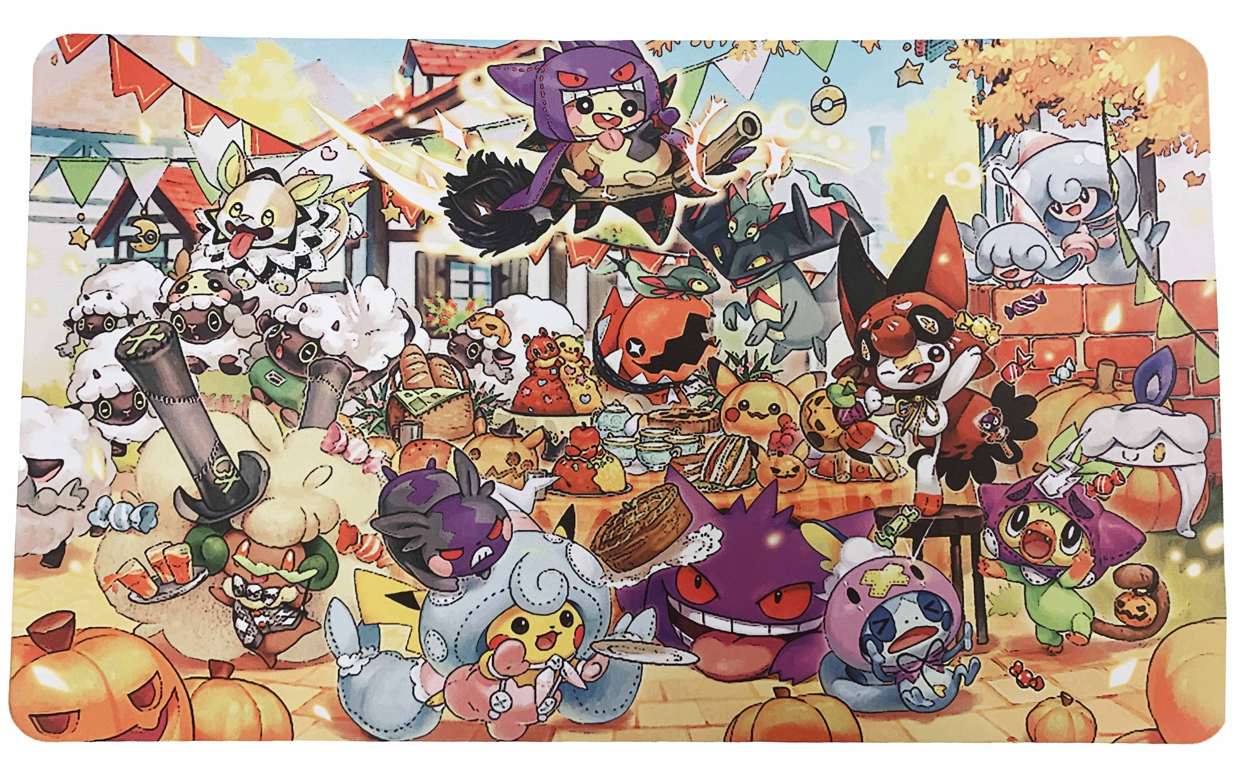 Pokemon Themed Playmat Halloween Party 2020 Card Game Mat Large
