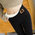 thumbnail image 4 of Gibobby Leggings Translúcido Mujer Leggings invierno para mujer, informales, Color sólido, elásticos, cintura alta, Capris, pantalones entrenamiento, pantalones estampados térmicos（Negro， XXXL), 4 of 5