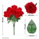 thumbnail image 3 of Mylin Bush Ramo de Rosas Grande Finas Flores Artificiales con 7 Botones Color Rojo Fantasias Miguel Art-4565, 3 of 3