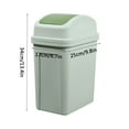 thumbnail image 3 of LEFTHIGH Home Household Garbage Can with Rocking Lid Press, 7L Large Capacity Kitchen Bathroom Trash Bin, Narrow Design for Small Spaces Christmas Decorations, 3 of 3