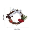 thumbnail image 3 of Ganfancp Feliz Navidad Guirnalda Guirnalda Ventana Puerta Decoraciones Bowknot Ornamento Liquidación Ventas Hoy Ofertas Prime 1 Corona de Navidad, 3 of 7