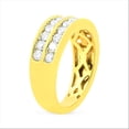thumbnail image 4 of 10K Yellow Gold 1ct TDW Two-Row Diamond Band Ring (J-K,I1-I2), 4 of 8