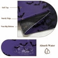 thumbnail image 6 of Halloween Round Area Rug 3.3Ft Washable Circle Rugs for Dining Room Table, Fall Horror Spooky Bats Gradient Black Purple Non-Slip Carpet Floor Mats Indoor Outdoor Carpet Runner Aesthetic Home Decor, 6 of 8
