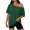 Green, variant on CXHEGBEJ Off Shoulder One Shoulder Short Sleeve Tops For Women Summer Casual Loose fit Blouse Lightweight Basic Tees Cute Fashion Clothes Pullover T Shirt Blue L