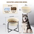 thumbnail image 3 of Elevated Large Dog Food Bowls - Raised Dog Bowl with Non Slip Stand - Heavy Weighted Ceramic Dog Feeding Bowl - Extra Wide Deep Dog Water Bowl - Pet Dishes for Medium to Big Dogs - 54 oz - 7 cups, 3 of 7