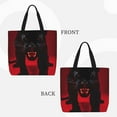 thumbnail image 2 of Picia Black Panther Red Background for Tote Bag for Women with Zipper, Gym Tote with Compartments, Laptop Work Tote Nurse Dance Yoga Bag for Sport, Travel, 2 of 7