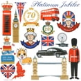thumbnail image 2 of 2022 Pegatinas de iconos de Jubileo de Platino Pegatinas de iconos de Londres de PVC impermeables Decoración de fiesta de Jubileo de Platino para fiesta en la calle Celebrac, 2 of 8