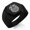Black, variant on Stainless Steel Dragon Knot Skuld's Net Viking Rune Engraved Hexagon Crest Flat Top Biker Style Polished Ring