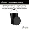 thumbnail image 3 of Champion Sports 6 Gallon Bucket with Padded Soft Seat Lid - Durable Construction - Balls Not Included - Ideal for Baseball, Softball, T-Ball, Wiffle Ball, and Lacrosse, 3 of 5