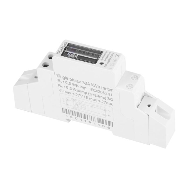Small Din Rail Energy Meter, Convenient Lightweight Electricity Power Energy Meter, For