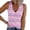 Pink #811, variant on Bovemsi Camisole Tops for Women Women's Summer V Tie Button Stripe Printed Strip Fabric Loose Casual Tank Top Basic Tanks