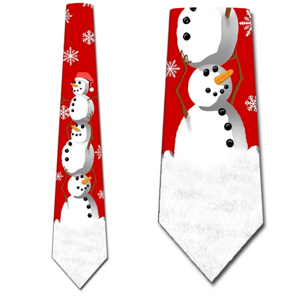 Mens Snowman Ties Winter Neckties Christmas by Three Rooker