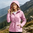 thumbnail image 6 of Lnmiateer Women Outdoor Waterproof Windbreaker Hooded Rain Parka Removable Hood Lightweight Full Zip Jacket With Pockets, 6 of 9