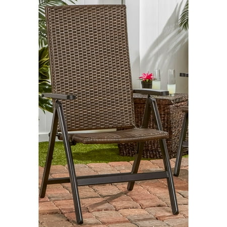 Greendale Home Fashions Hand Woven PE Wicker Outdoor Reclining Chair