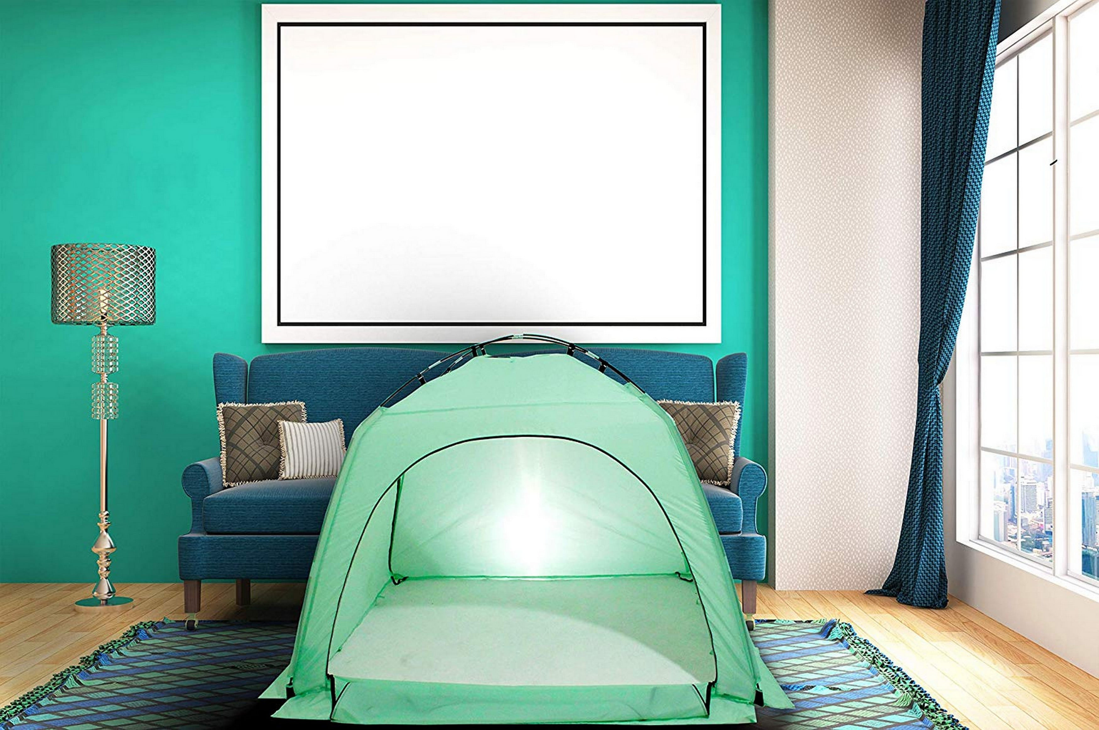 Explopur Tent On Bed Size 1 Bed Canopy Bed Tents Indoor Privacy Tent On Bed for Cozy Sleep 