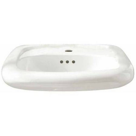 Sedona Wall Mount Lavatory - 0955.001EC.020 Murro Wall Mounted Lavatory with Single Faucet Hole and Everclean Surface, White