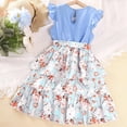 thumbnail image 5 of HAOYUNL Girls'Print Dresses Sleeveless Pullover Spring Fall Floral Dress Big Little Girls Dress for Kids Teen 7-12T, 5 of 7