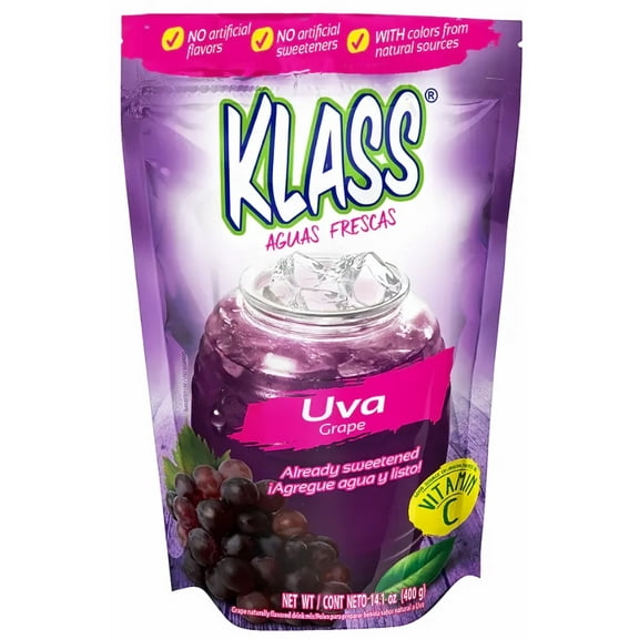 Klass Grape Drink Mix 14.1 oz (Pack of 2)