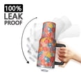 thumbnail image 3 of 40oz Pioneer Flower Floral Print Pattern Insulated Tumbler with Handle, BPA-Free Leak Proof Lid and Straws, Double Wall Vacuum, Hot 12h/Cold 34h, 3 of 6