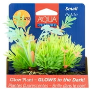 Aqua Culture Small Aquarium Plant Decoration, Small, Glow in The Dark 4.75 in