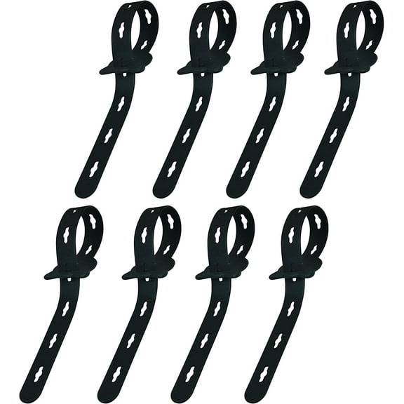 8 PCS Multi - Function Cable Ties,Elastic Silicone Cord Organizer Straps for Bundling and Organizing Cable Wires, Extendable Cable Management in Home, Kitchen, Closet, Office(Black)
