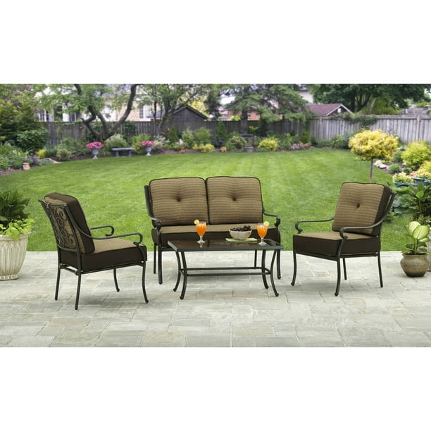 Better Homes and Gardens Bailey Ridge 4 Piece Outdoor Conversation Set
