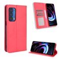 thumbnail image 2 of Compatible with Motorola Moto Edge 2021 Case Magnetic Closure Vintage Pattern PU Leather Wallet Cover with Card Slots-Red, 2 of 5