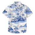 thumbnail image 7 of Ulanda Boys Hawaiian Shirt Short Sleeve Button Down Shirt Casual Floral Tropical Beach Shirts 6-14 Years (Navy, 14-15 Years), 7 of 7