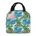 thumbnail image 1 of Fotbe Hawaii Palms Bolsa Térmica con Estampado y Forro de Aluminio Grueso Bolsa de Almuerzo con Bolsillo Frontal para Hombres y Mujeres, Ideal para Trabajo, Escuela, 1 of 8