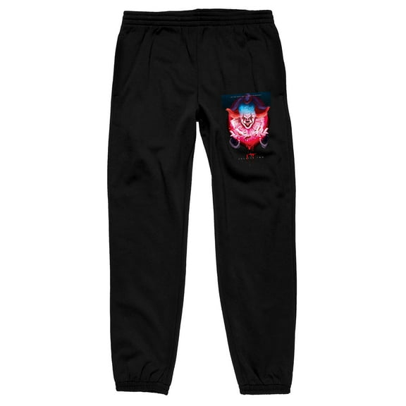 Pennywise Profile Fan Poster It Chapter 2 Movie Men's Black Joggers-XL