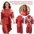 thumbnail image 4 of Halloween Costume Anime Cosplay Set with Tunic Top,Loose Harem Pants,Japanese Martial Arts Role Play Outfit for Fans,Halloween Costume Party,Size M, 4 of 9