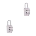 thumbnail image 3 of Langgg 3 Digit Combination Password Lock Alloy Cabinet Travel Luggage Padlock white 2Set, 3 of 6