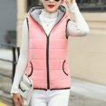 thumbnail image 5 of Lindreshi Vests for Women Womens-Color Hooded Vest for Women In A Short Cotton-Padded Jacket, 5 of 8