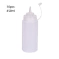 thumbnail image 1 of Botellas de plástico para salsa exprimible de 10 piezas, dispensador de tarro de salsa de tomate, contenedor de almacenamiento de mostaza de aceite, 450 ml Inevent HA8810-03B, 1 of 2