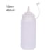 thumbnail image 1 of Botellas de plástico para salsa exprimible de 10 piezas, dispensador de tarro de salsa de tomate, contenedor de almacenamiento de mostaza de aceite, 450 ml kenally  HA8810-03B, 1 of 7