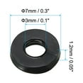 thumbnail image 2 of Uxcell M3 Rubber Flat Washer, 40 Pack 3mm ID 7mm OD 1.2mm Thick Sealing Spacer Gasket Ring, Black, 2 of 6
