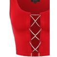 thumbnail image 4 of A2Y Women's French Terry Front Rhinestone Detail Tank Top Red L, 4 of 7