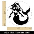 thumbnail image 2 of Beautiful Mythological Mermaid Self-Inking Rubber Stamp Ink Stamper - Fuchsia Ink - Medium 1 Inch, 2 of 7