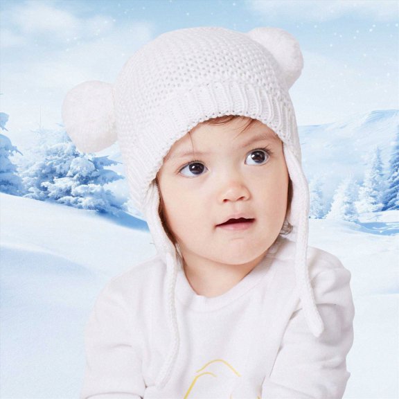 1-2 Years Toddler Kids Boys Girls Beanie Knitted Winter Solid Cute Hat Baby Hat