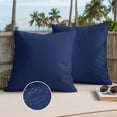 thumbnail image 3 of Navy Blue Pure Color Outdoor Pillow Covers 16x16 Set of 2,Waterproof Patio Throw Pillowcase Protectors,Aesthetics Contemporary Luxury Decorative Pillow Shams Cushion Covers for Seat Bed Couch Sofa, 3 of 8