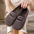 thumbnail image 5 of BRICH Mary Jane Flats for Women Perforated Round Toe Ballet Flats Comfortable Ballerina Shoes Coffee 7, 5 of 6