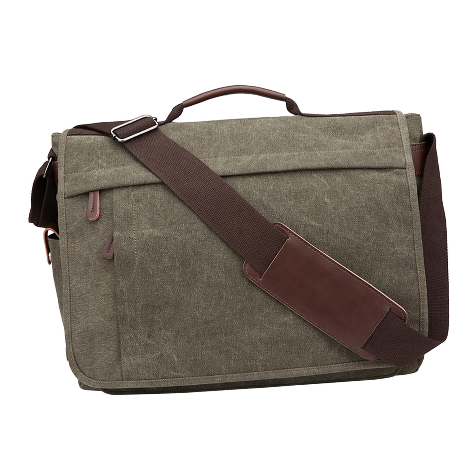 Wxqbjtam Business Briefcase Men Briefcase Satchel Wear Resistant Travelling Pouch Stylish Deep Green