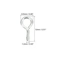 thumbnail image 2 of Uxcell 200 Pack Small Screw Eye Hooks Mini Eyelets Screws, 6.5x13x1.2mm, Silver Tone, 2 of 5