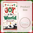 thumbnail image 3 of Decorative Design Christmas Banner Holy Night Joy to the World Holiday Decoration Outdoor Indoor Christmas Celebration Banner for Church Event Family Gathering Gift Decoration, 3 of 9