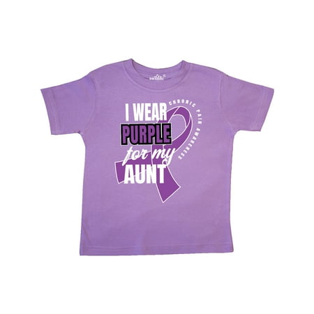 

Inktastic Chronic Pain I Wear Purple For My Aunt Gift Toddler Boy or Toddler Girl T-Shirt