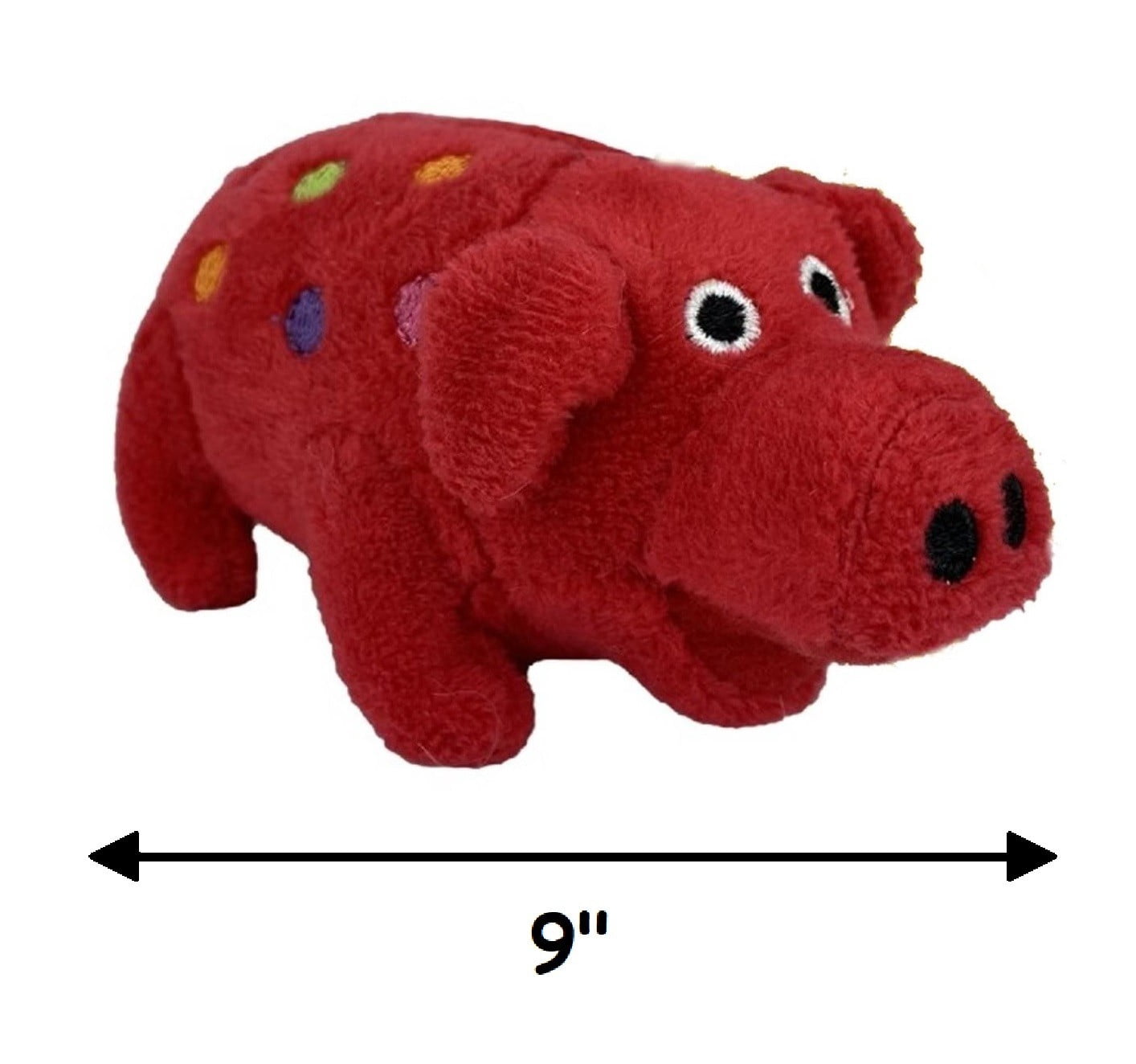 Adorable Large Dog Toys Big Oink Grunting Squeakers Polka Dot Soft Plush Pigs 9" (Blue)
