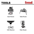 thumbnail image 4 of Router Bit Freud 04-124, doble flauta de 3/8 pulgadas, 6,4 cm, 4 of 5