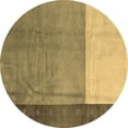 thumbnail image 1 of Ahgly Company Indoor Round Abstract Brown Modern Area Rugs, 4' Round, 1 of 4