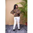 thumbnail image 3 of Rema Ankara African Print V Neck Puff Hand Sleeve Top, 3 of 3