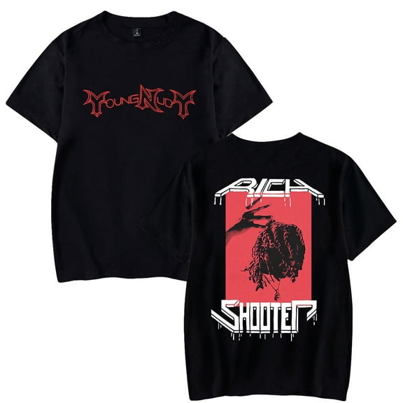 Young Nudy Rich Shooter T-shirt Rapper HipHop Merch Fashion Tee Women Men Short Sleeve Streetwear